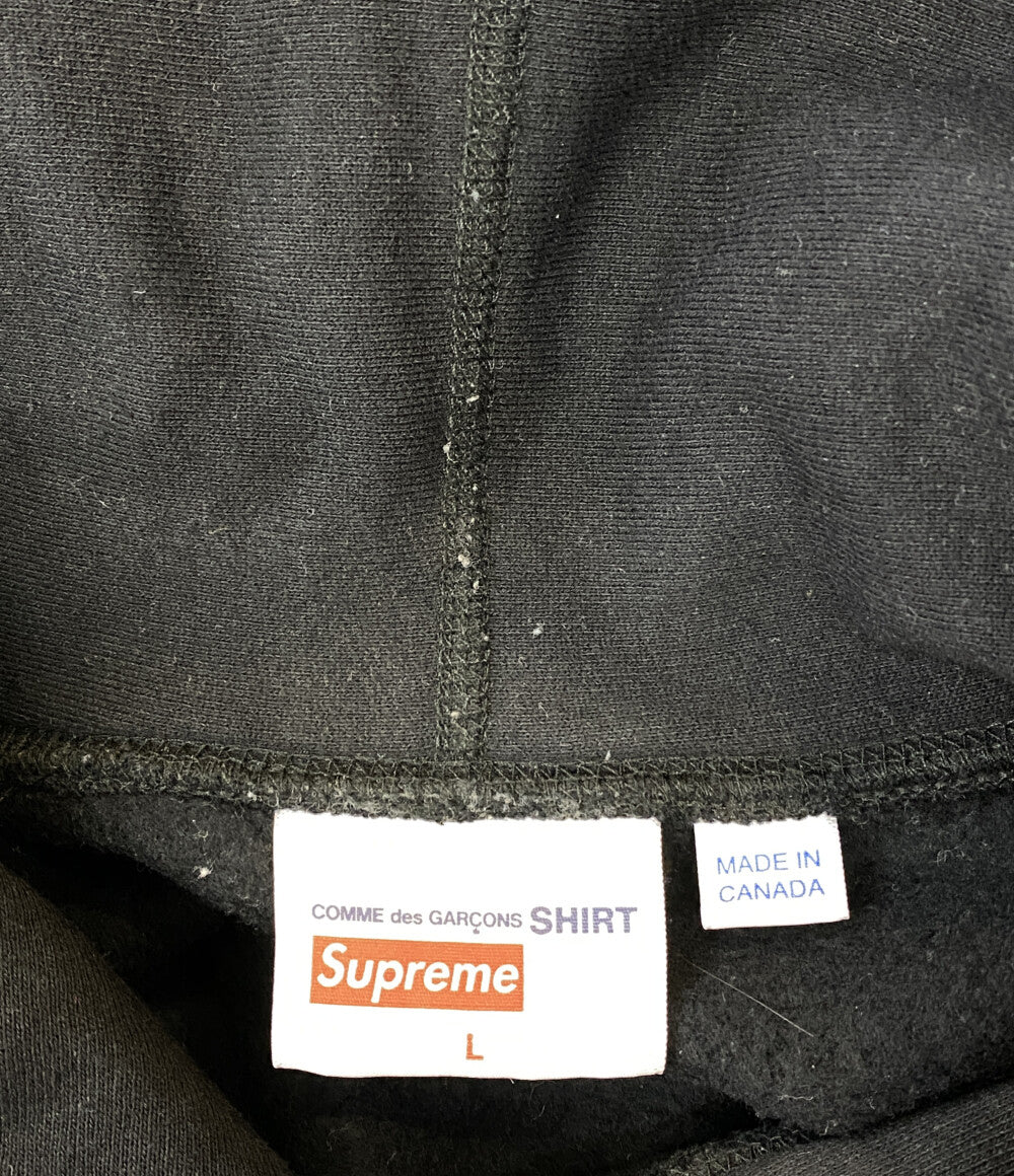 Supreme×comme des garcons shirt コムデギャルソンシャツ パーカー BOXLOGO Hooded Sweatshirt 17SS メンズ SIZE L シュプリーム
