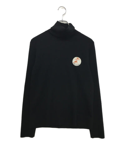 メゾンキツネ ニット ロゴワッペンタートルネック JW00573KT1036 レディース SIZE M MAISON KITSUNE