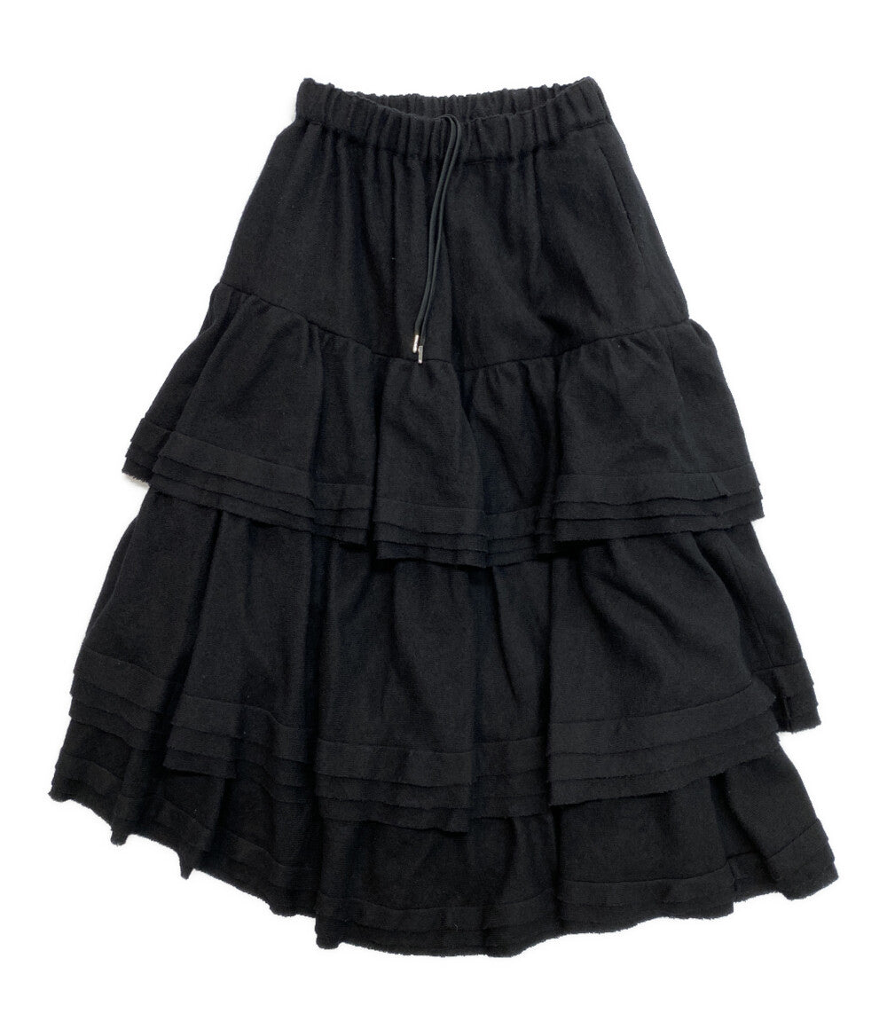 ノワールケイニノミヤ スカート ウールフリル段々スカート 24AW 3N-S011 レディース SIZE S noir kei ninomiya