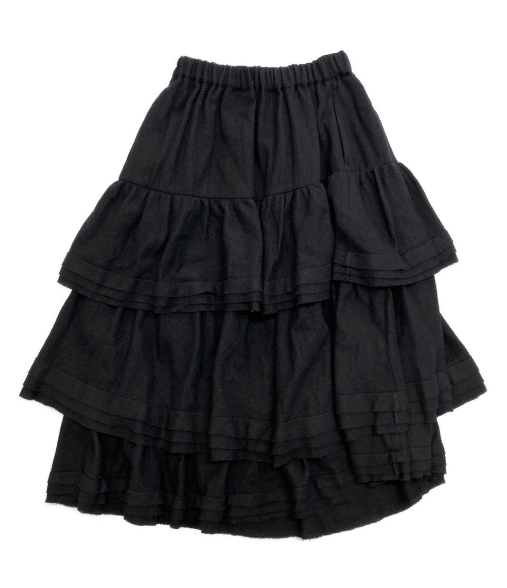 ノワールケイニノミヤ スカート ウールフリル段々スカート 24AW 3N-S011 レディース SIZE S noir kei ninomiya