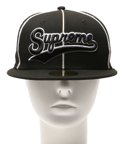シュプリーム 美品 ニューエラ キャップ Piping Script Logo CAP      メンズ SIZE 56.8cm  Supreme×NEW ERA