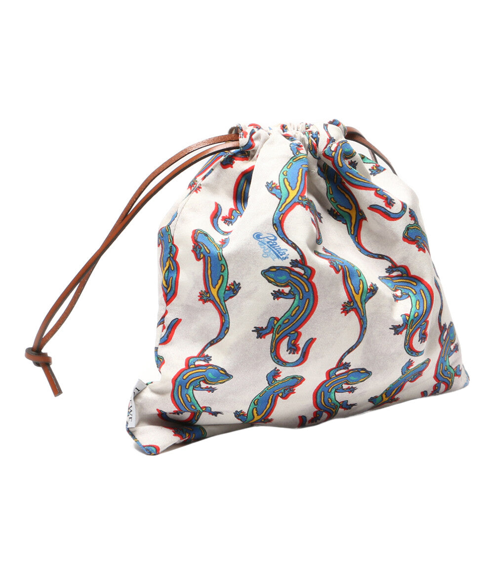 ロエベ 美品 パウラズイビザ トカゲ巾着ポーチ      レディース   LOEWE×PAULA’S IBIZA