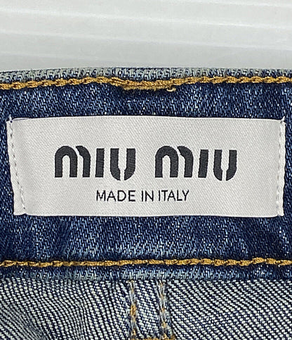 MIU MIU デニムパンツ STRETCH DENIM TROUSERS GWP546 レディース SIZE 25 ミュウミュウ