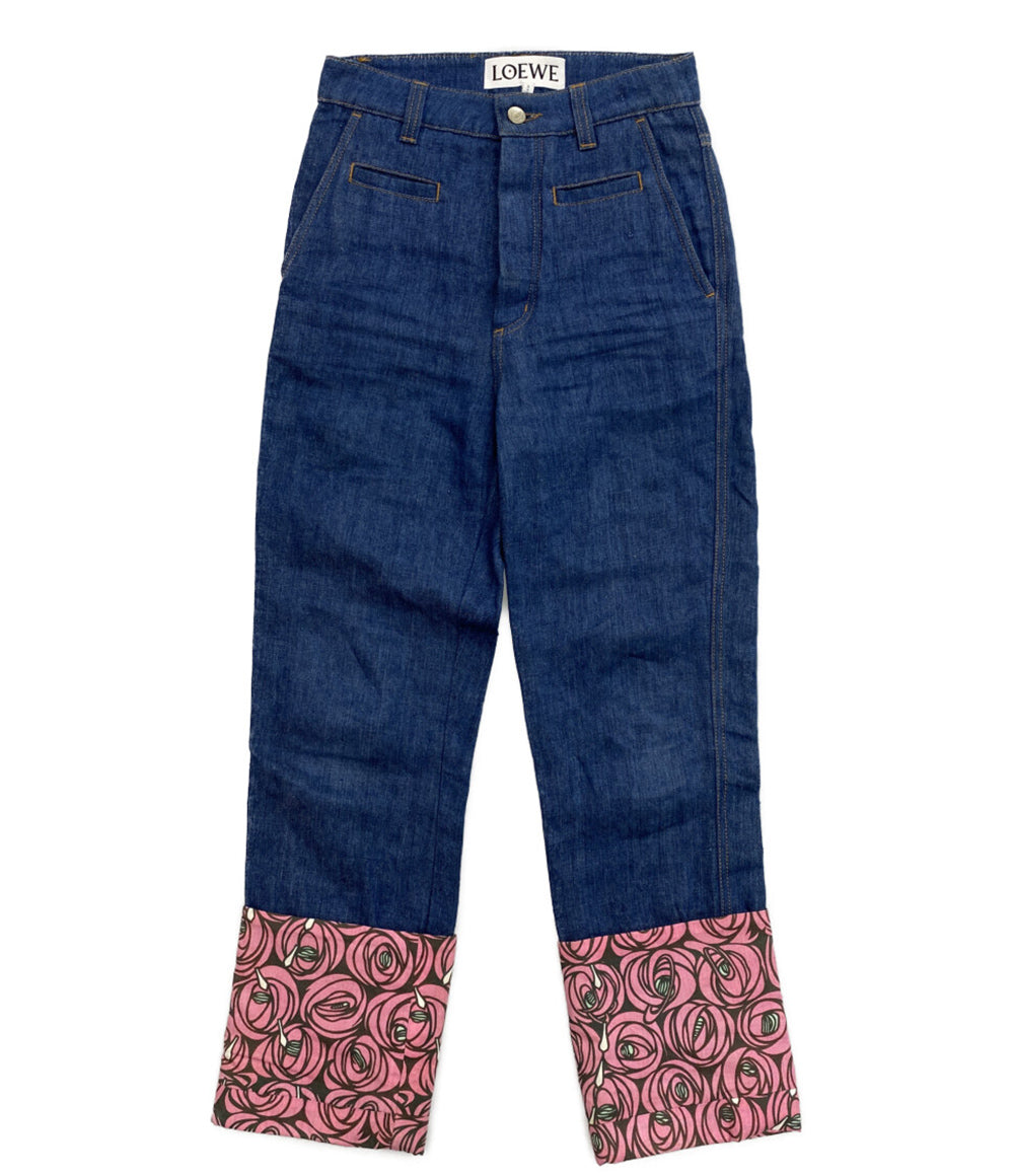 LOEWE 刺繍デザイン デニムパンツ 32 LOEWE デニムパンツ FISHERMAN DENIM レディース SIZE 32 ロエベ