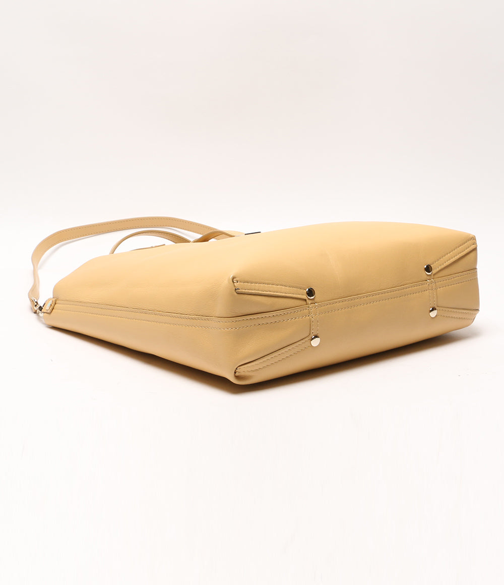 ティファニー リバーシブルトートバッグ イエロー×ブルー レディース