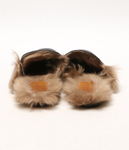 グッチ プリンスタウン ホースビットファーサンダル レディース SIZE 6 GUCCI