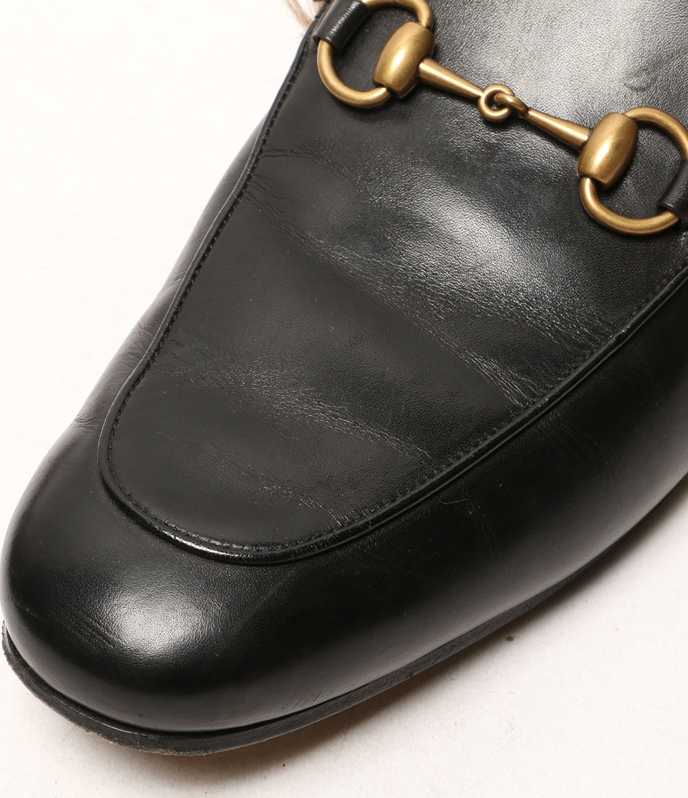 グッチ プリンスタウン ホースビットファーサンダル レディース SIZE 6 GUCCI