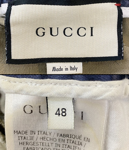 訳あり GUCCI コットンイージーパンツ 刺繍デザイン メンズ SIZE 48 グッチ