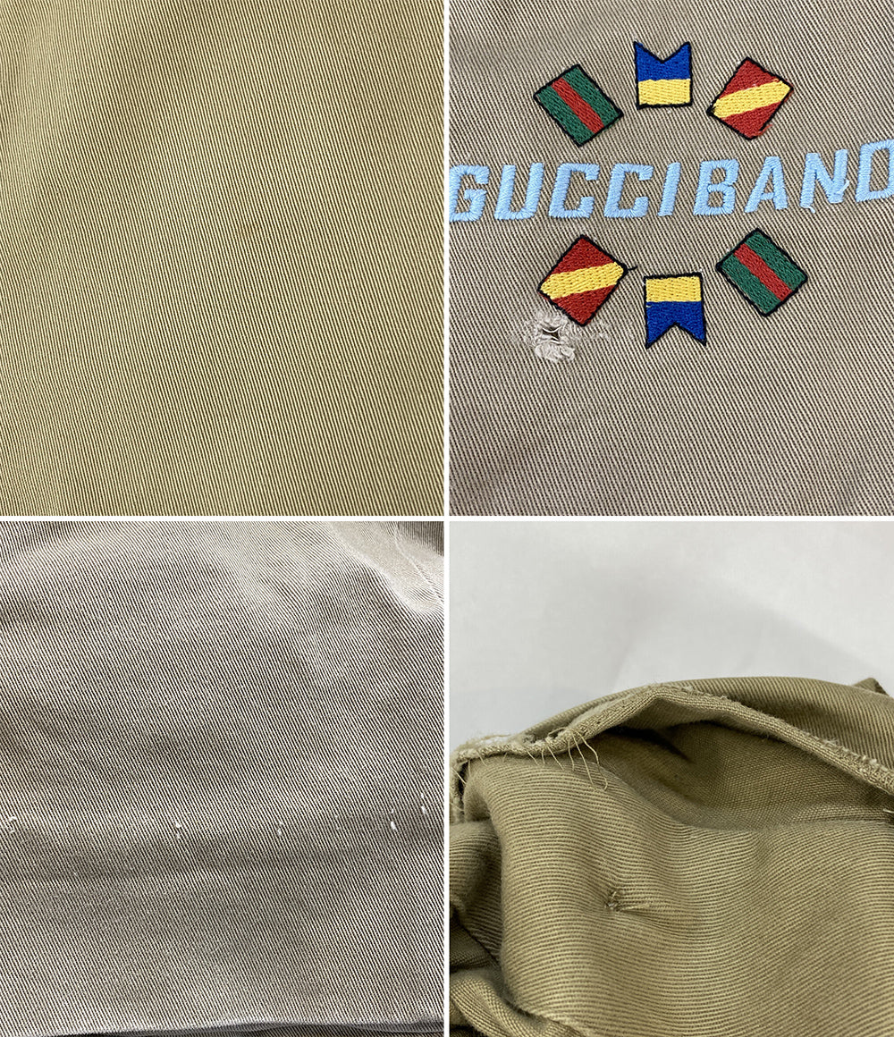 訳あり GUCCI コットンイージーパンツ 刺繍デザイン メンズ SIZE 48 グッチ