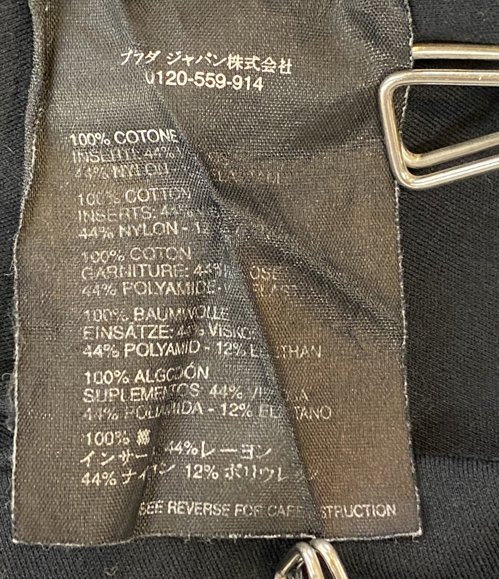 プラダスポーツ ハーフジップカットソー メッシュ切替 半袖 メンズ SIZE L PRADA SPORTS