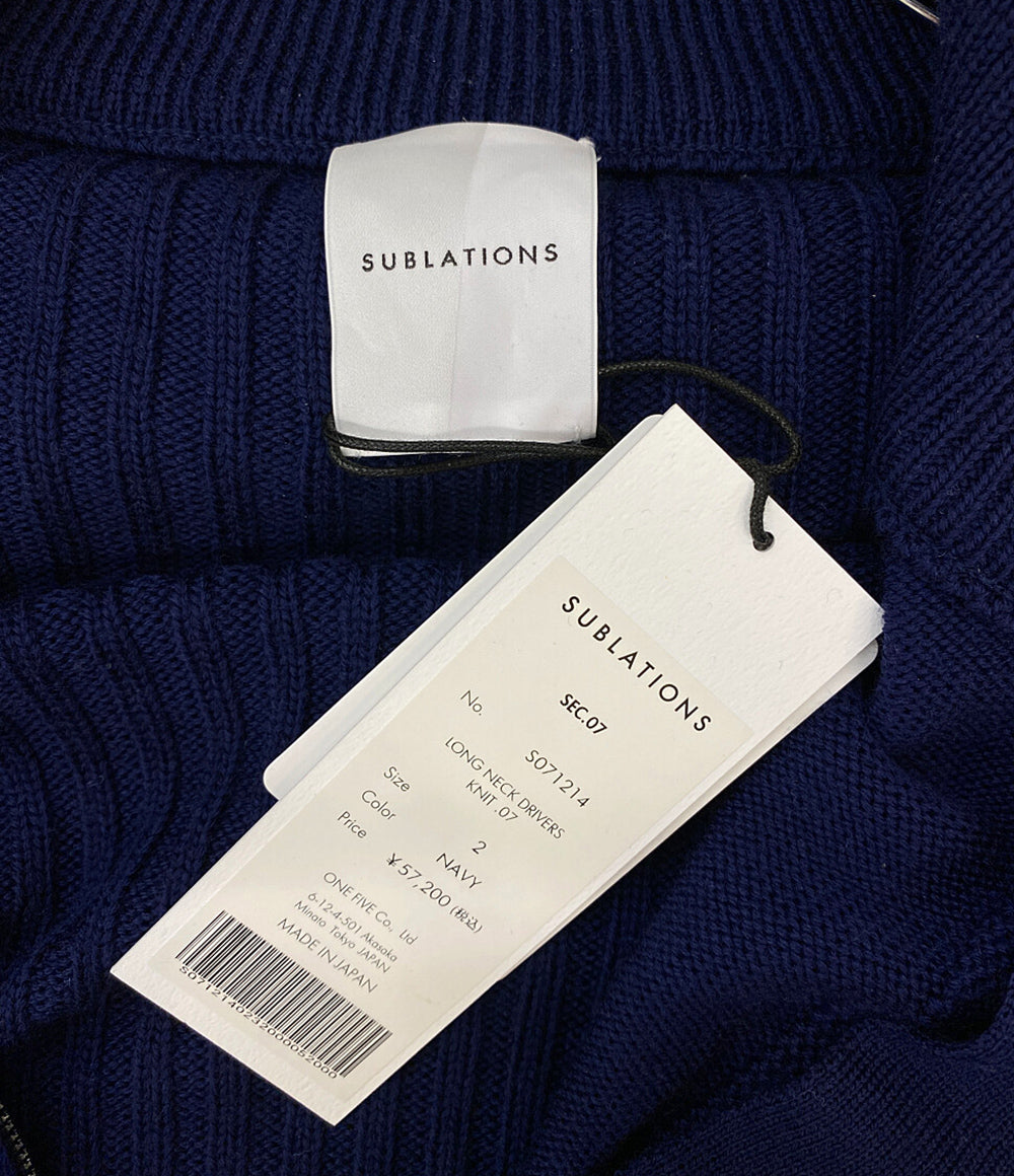 SUBLATIONS サブレーションズ ジップニット LONG NECK DRIVERS KNIT メンズ SIZE 2