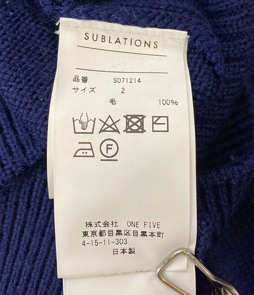 SUBLATIONS サブレーションズ ジップニット LONG NECK DRIVERS KNIT メンズ SIZE 2