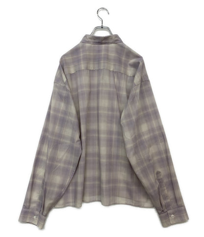 エイチ ビューティー&ユース 長袖シャツ ニュアンス シアーチェック ワイド 25SS メンズ SIZE L H BEAUTY&YOUTH