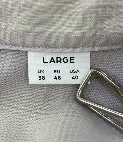 エイチ ビューティー&ユース 長袖シャツ ニュアンス シアーチェック ワイド 25SS メンズ SIZE L H BEAUTY&YOUTH