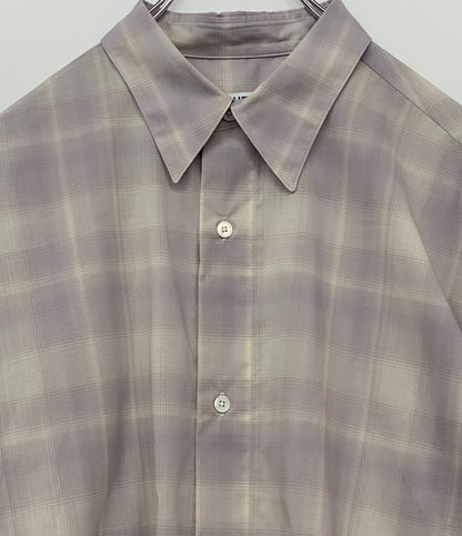 エイチ ビューティー&ユース 長袖シャツ ニュアンス シアーチェック ワイド 25SS メンズ SIZE L H BEAUTY&YOUTH