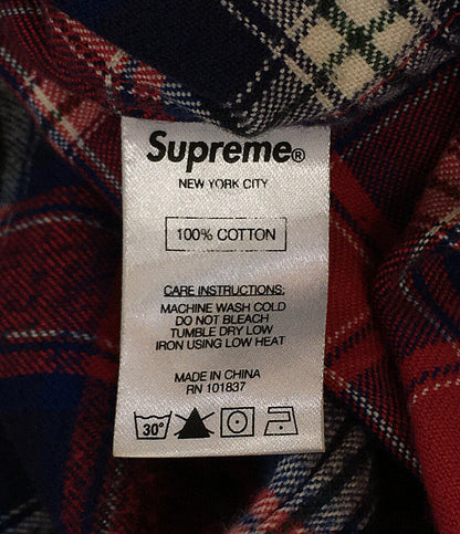 Supreme 長袖シャツ タータンチェックフランネル メンズ SIZE S シュプリーム