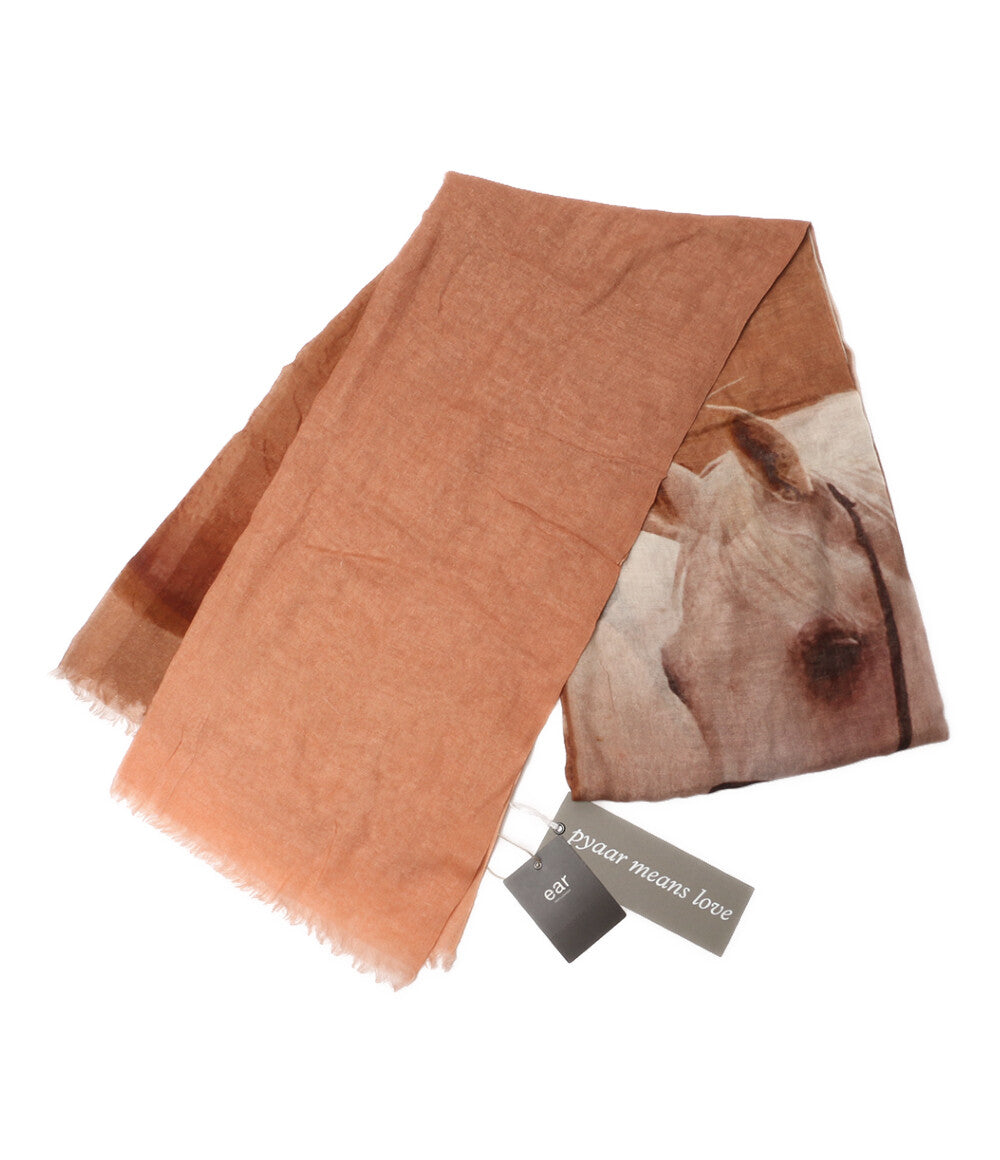 美品 ear PAPILLONNER イアパピヨネ 総柄ストール EAZ1041516D0001 レディース