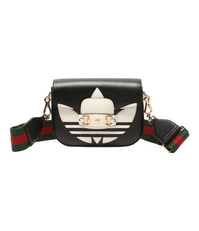 美品 GUCCI×adidas アディダス ショルダーバッグ 1955ホースビット 658574 レディース グッチ