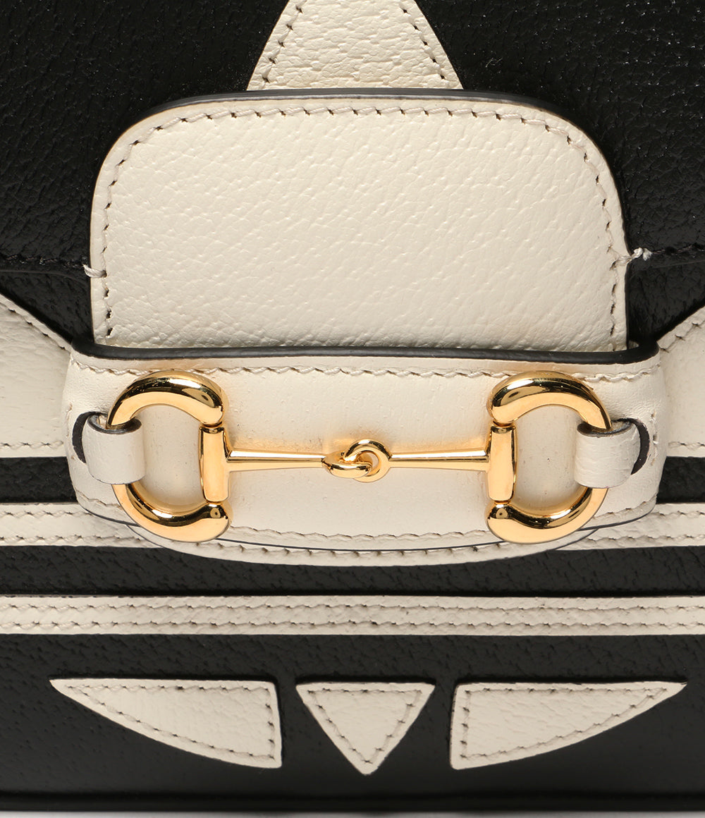 美品 GUCCI×adidas アディダス ショルダーバッグ 1955ホースビット 658574 レディース グッチ
