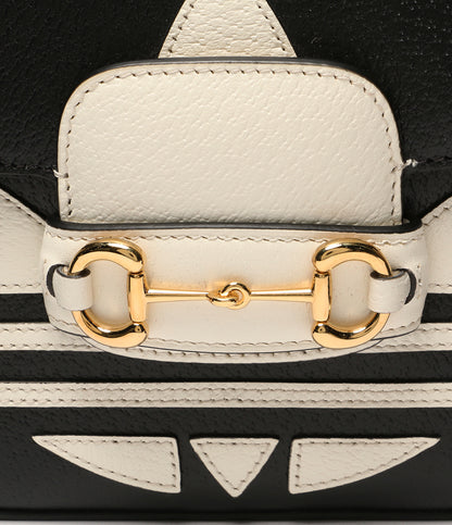美品 GUCCI×adidas アディダス ショルダーバッグ 1955ホースビット 658574 レディース グッチ