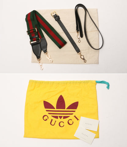 美品 GUCCI×adidas アディダス ショルダーバッグ 1955ホースビット 658574 レディース グッチ