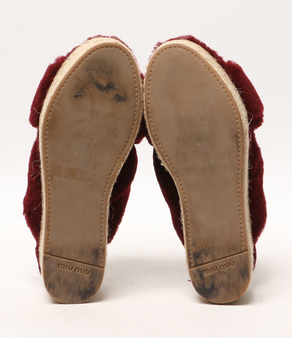 MIU MIU シープファーサンダル 08830 レディース SIZE 34 1/2 ミュウミュウ