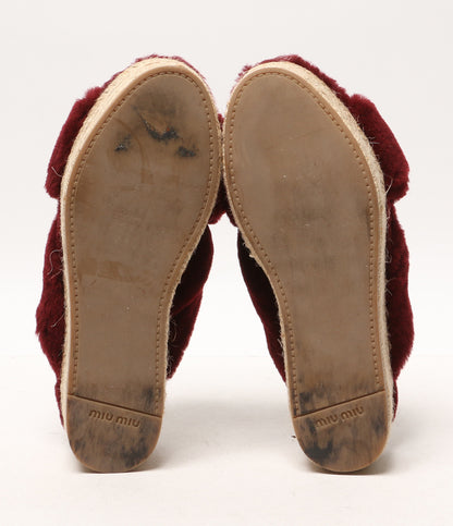 MIU MIU シープファーサンダル 08830 レディース SIZE 34 1/2 ミュウミュウ