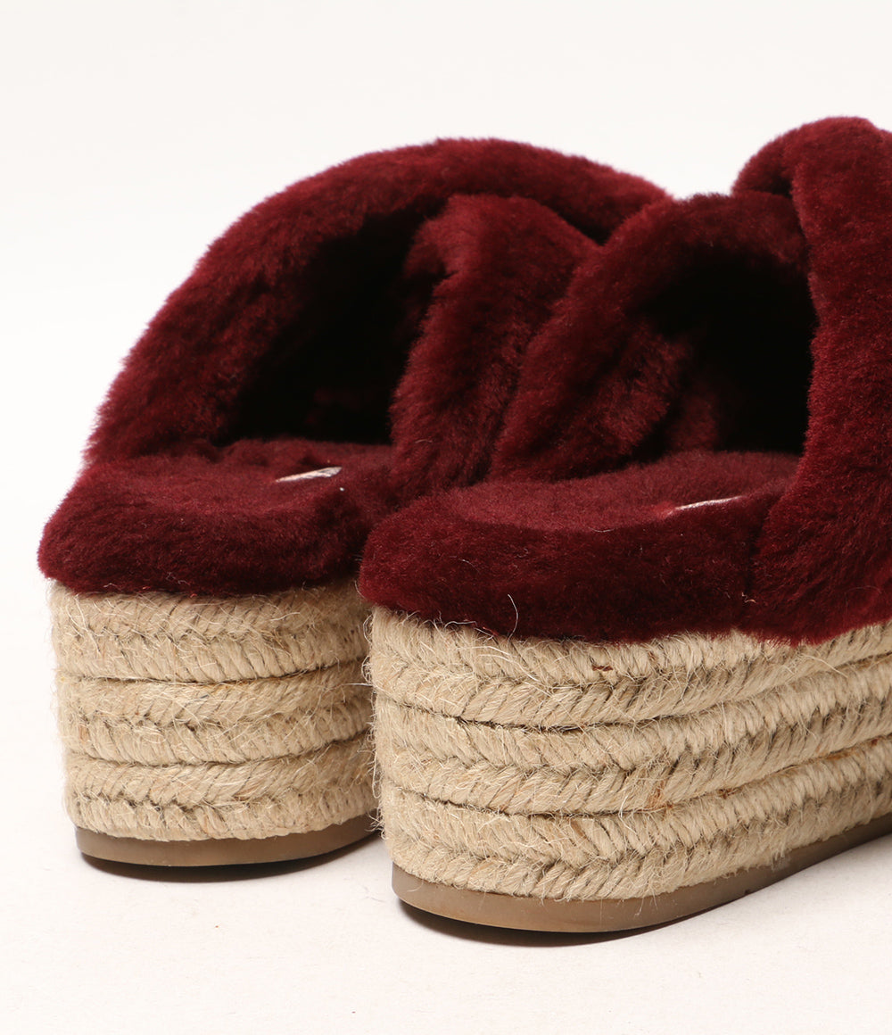 MIU MIU シープファーサンダル 08830 レディース SIZE 34 1/2 ミュウミュウ