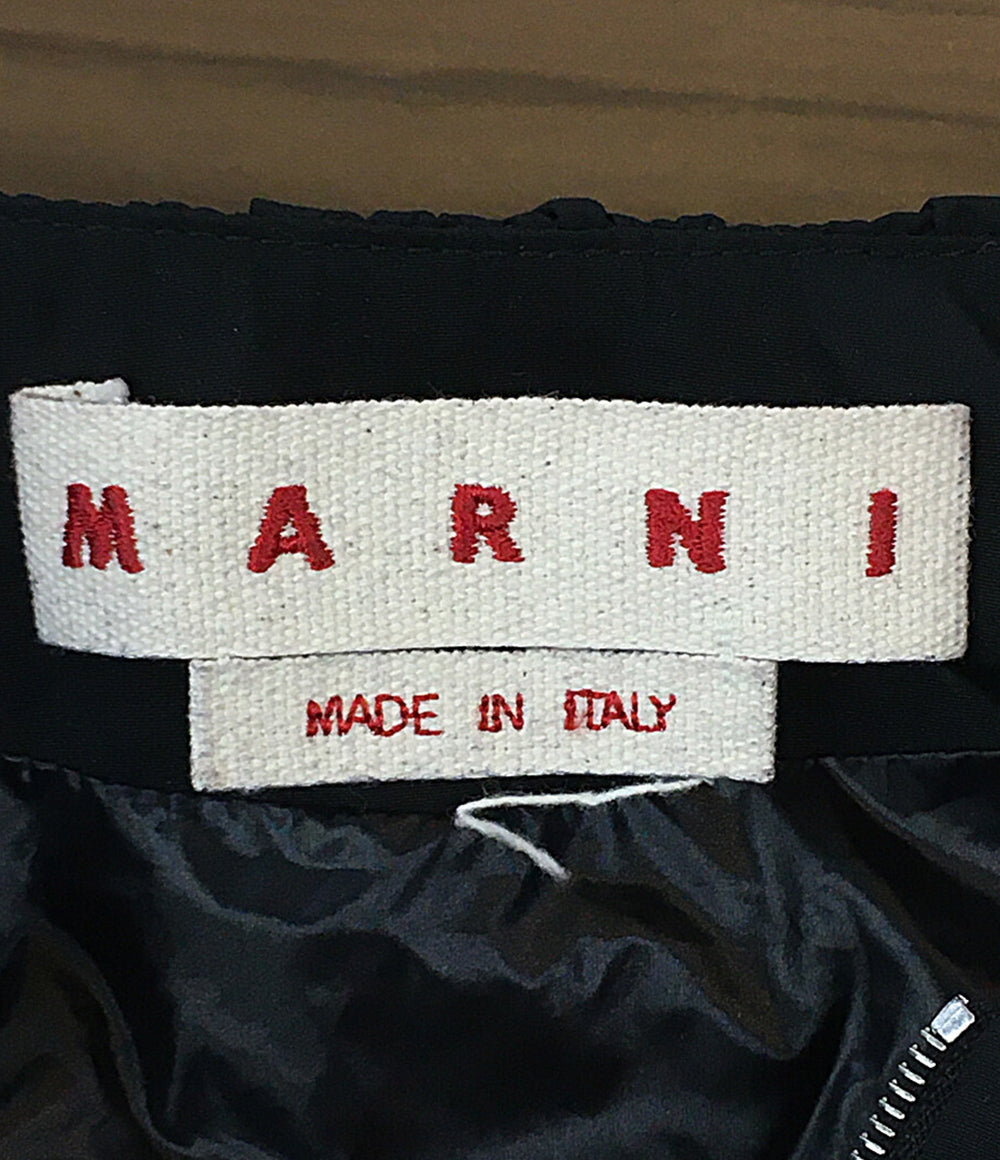 マルニ ノーカラージャケット ブルゾン ギャザー 21AW JKMA0184U0 TP633 レディース SIZE 36 MARNI