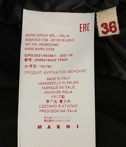 マルニ ノーカラージャケット ブルゾン ギャザー 21AW JKMA0184U0 TP633 レディース SIZE 36 MARNI