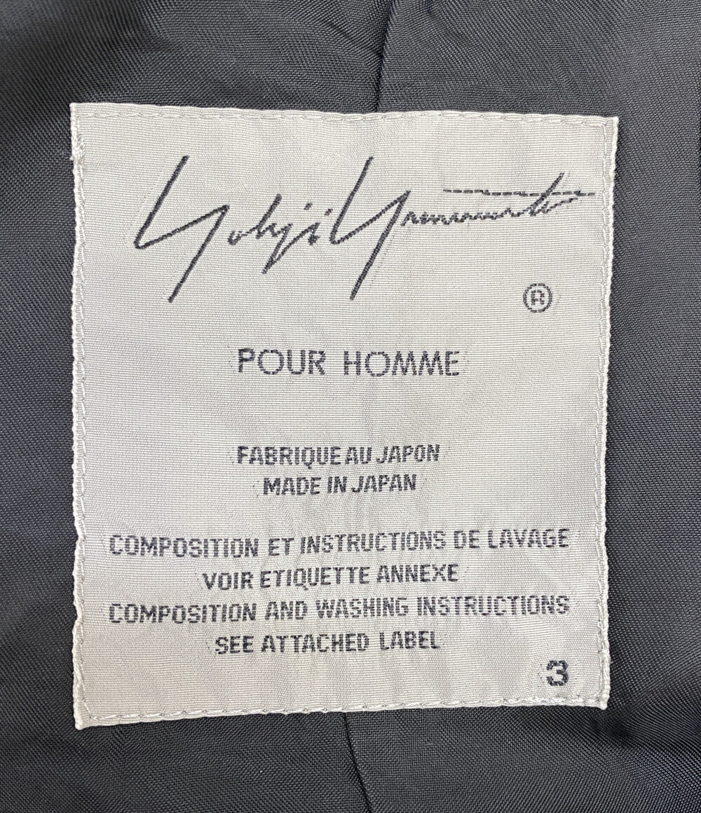 ヨウジヤマモトプールオム コート WRINKLED GABARDINE STAND FASTENER JACKET 19AW HC-J16-100 メンズ SIZE 3 YOHJI YAMAMOTO POUR HOMME