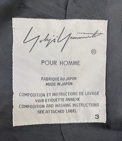 ヨウジヤマモトプールオム コート WRINKLED GABARDINE STAND FASTENER JACKET 19AW HC-J16-100 メンズ SIZE 3 YOHJI YAMAMOTO POUR HOMME