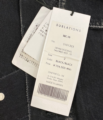 SUBLATIONS サブレーションズ ベスト DENIM DOCKING TAILORED VEST メンズ SIZE 2
