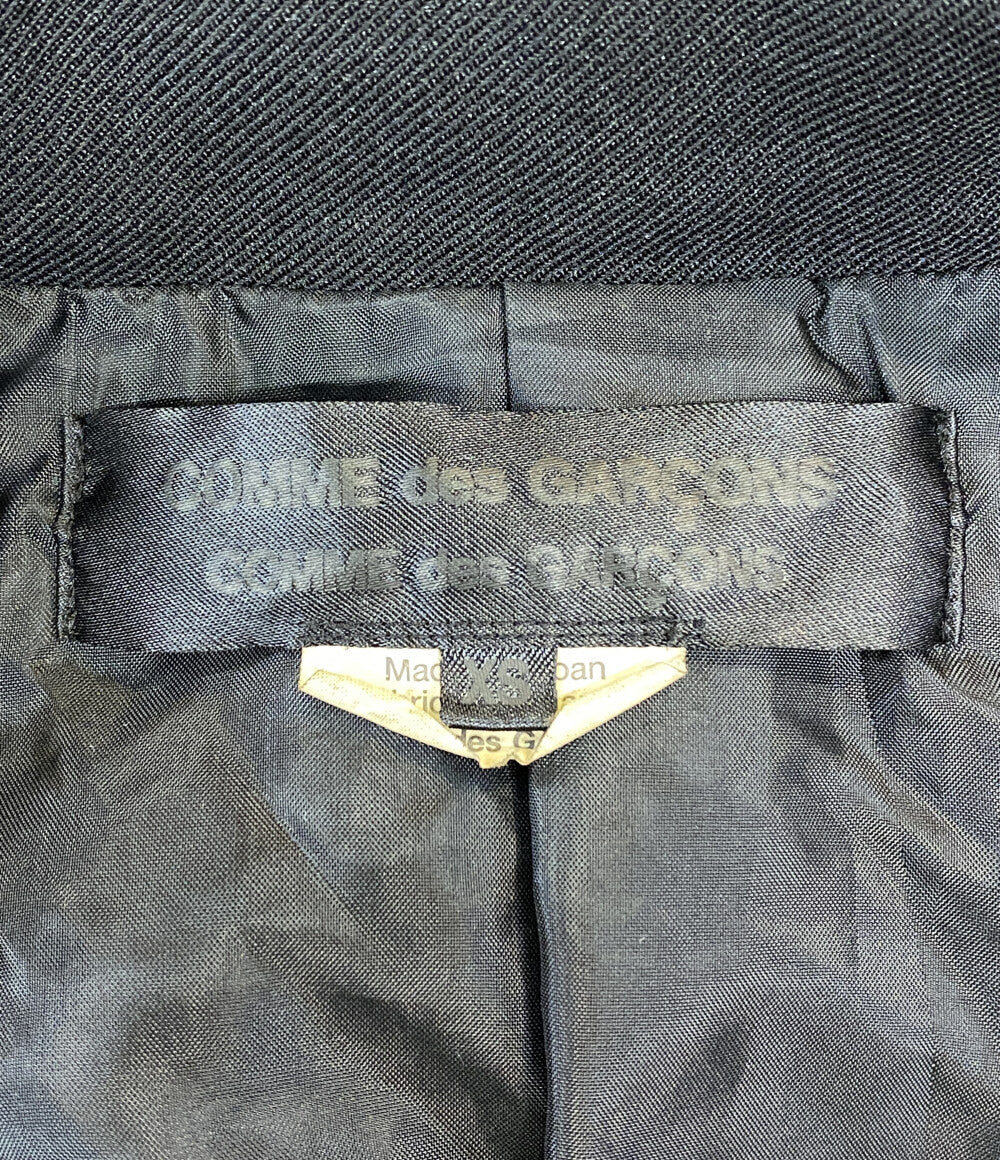 COMME des GARCONS COMME des GARCONS ポリ縮絨袖リボン切りっぱなしジャケット 23SS RK-J017 レディース SIZE XS コムデギャルソン コムデギャルソン