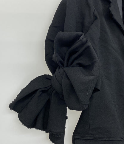 COMME des GARCONS COMME des GARCONS ポリ縮絨袖リボン切りっぱなしジャケット 23SS RK-J017 レディース SIZE XS コムデギャルソン コムデギャルソン
