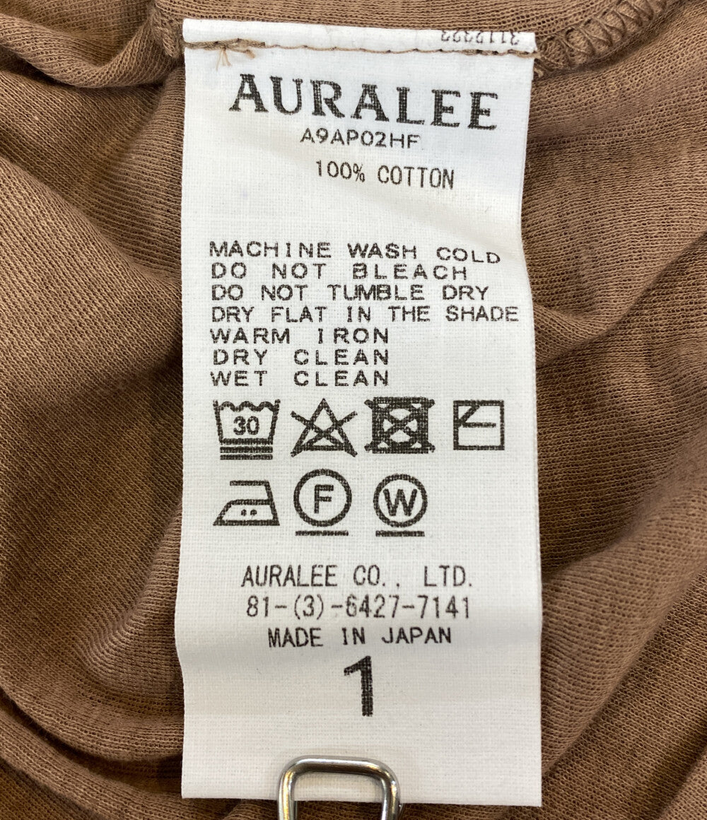 オーラリー カットソー HIGH GAUSE SHEER RIB TRIPLE NECK LS TEE レディース SIZE 1 AURALEE