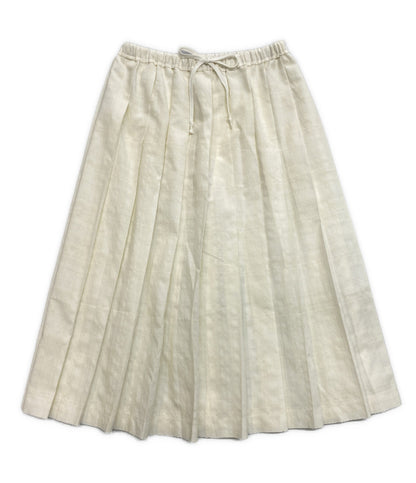 tao COMME des GARCONS リネン混オーバーチェックプリーツスカート レディース SIZE M タオ コムデギャルソン