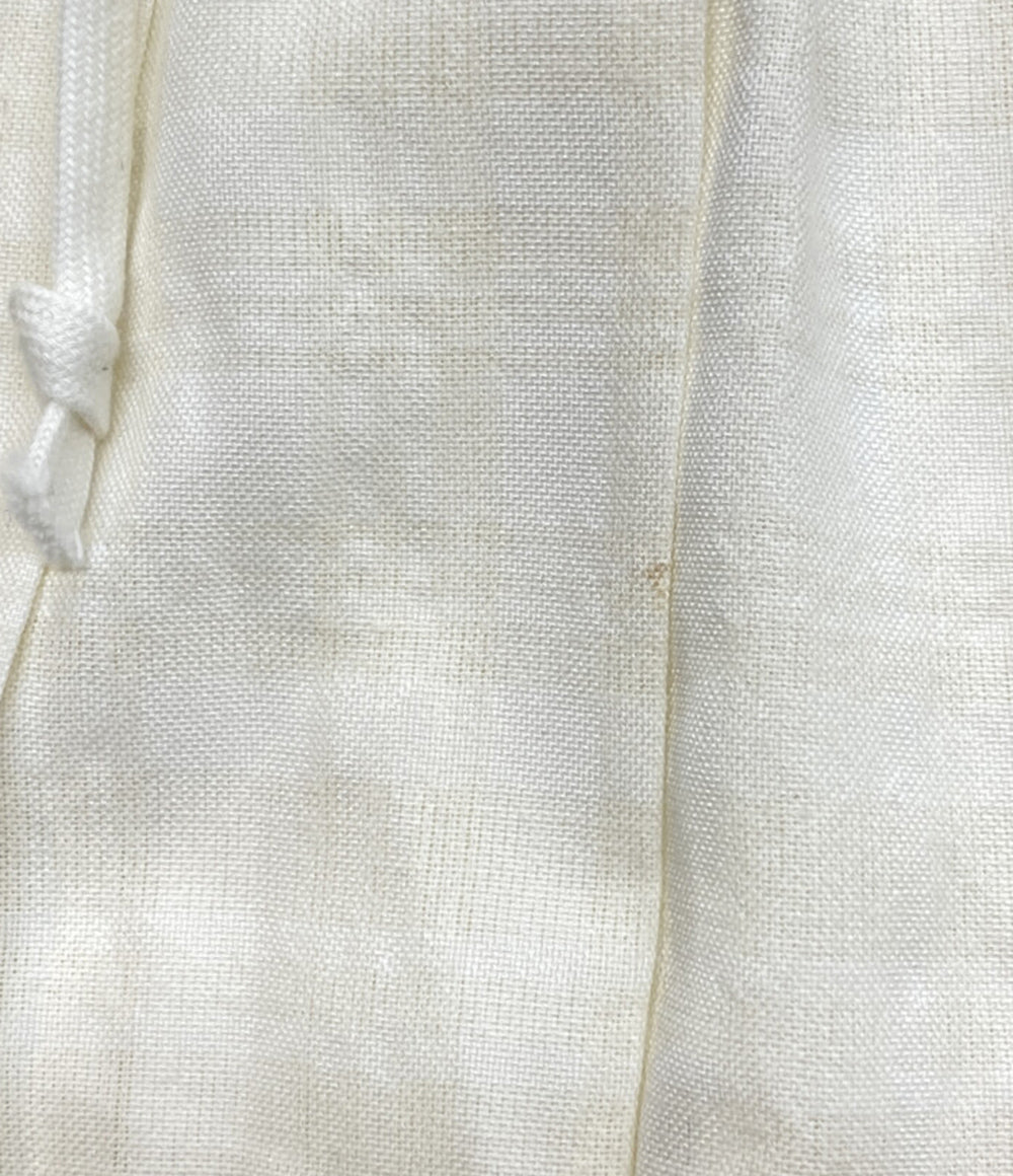 tao COMME des GARCONS リネン混オーバーチェックプリーツスカート レディース SIZE M タオ コムデギャルソン