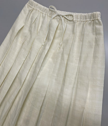 tao COMME des GARCONS リネン混オーバーチェックプリーツスカート レディース SIZE M タオ コムデギャルソン