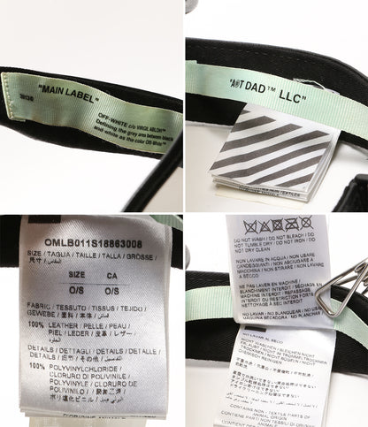 OFF-WHITE キャップ レザーサンバイザー メンズ SIZE O/S オフホワイト