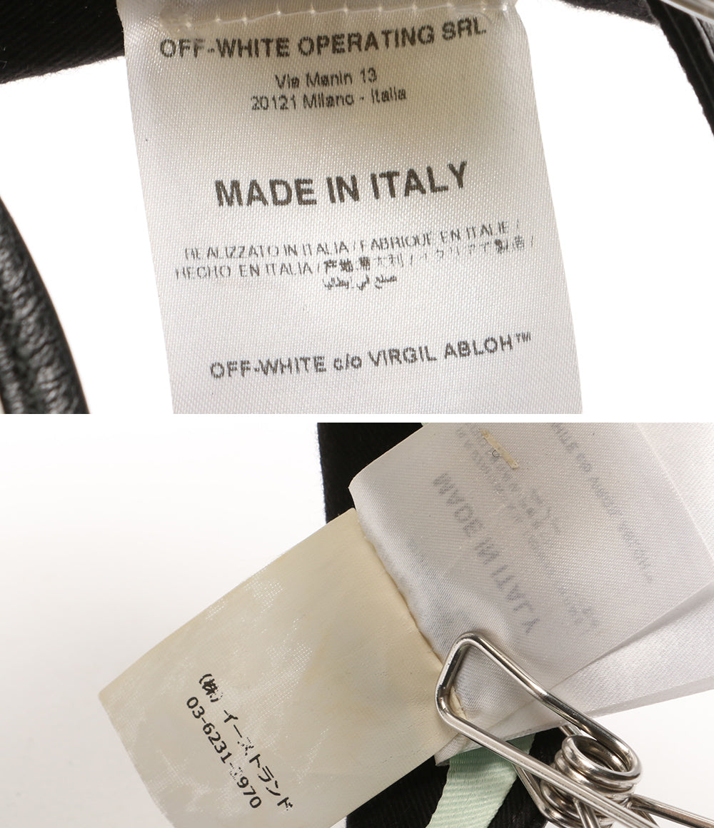 OFF-WHITE キャップ レザーサンバイザー メンズ SIZE O/S オフホワイト