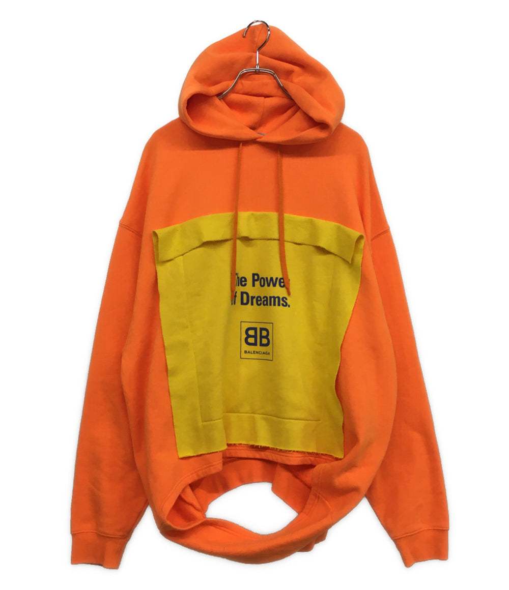 BALENCIAGA パーカー ダブルヘムプリントスウェットパーカー メンズ SIZE S バレンシアガ