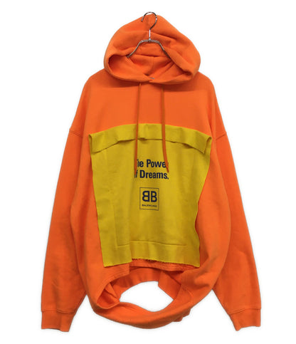 BALENCIAGA パーカー ダブルヘムプリントスウェットパーカー メンズ SIZE S バレンシアガ