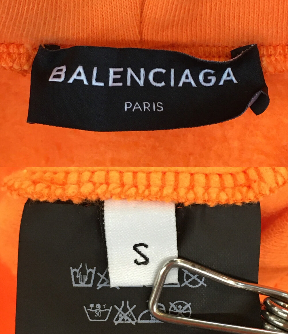 BALENCIAGA パーカー ダブルヘムプリントスウェットパーカー メンズ SIZE S バレンシアガ