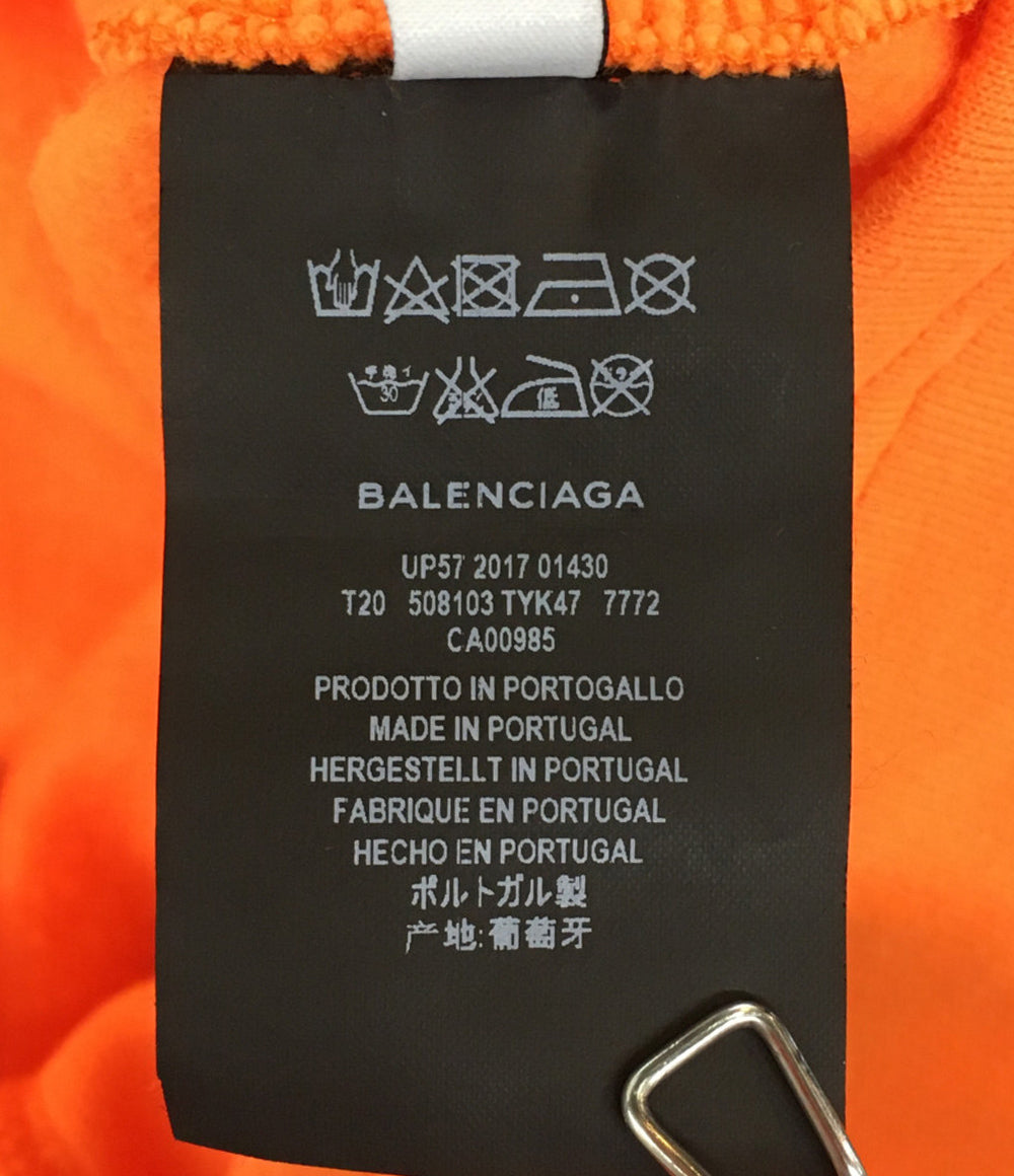 BALENCIAGA パーカー ダブルヘムプリントスウェットパーカー メンズ SIZE S バレンシアガ