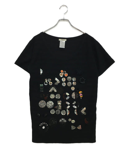 Chloe 半袖カットソー 装飾デザインカットソー 00S 7HTS26-7H092 レディース SIZE XS クロエ