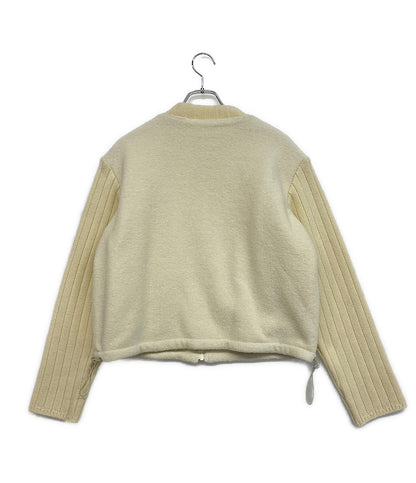 アベリアエドワードゴーチャ 袖リブニットブルゾン 24aw メンズ SIZE F ABELIA EDOWARD GOUCHA