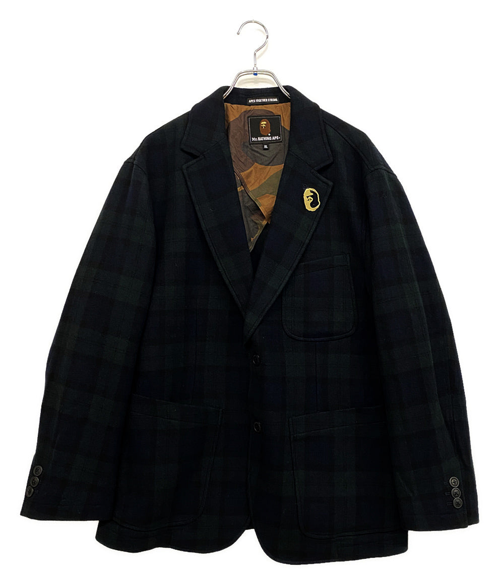 アベイシングエイプ チェックツイードジャケット メンズ SIZE XL A BATHING APE