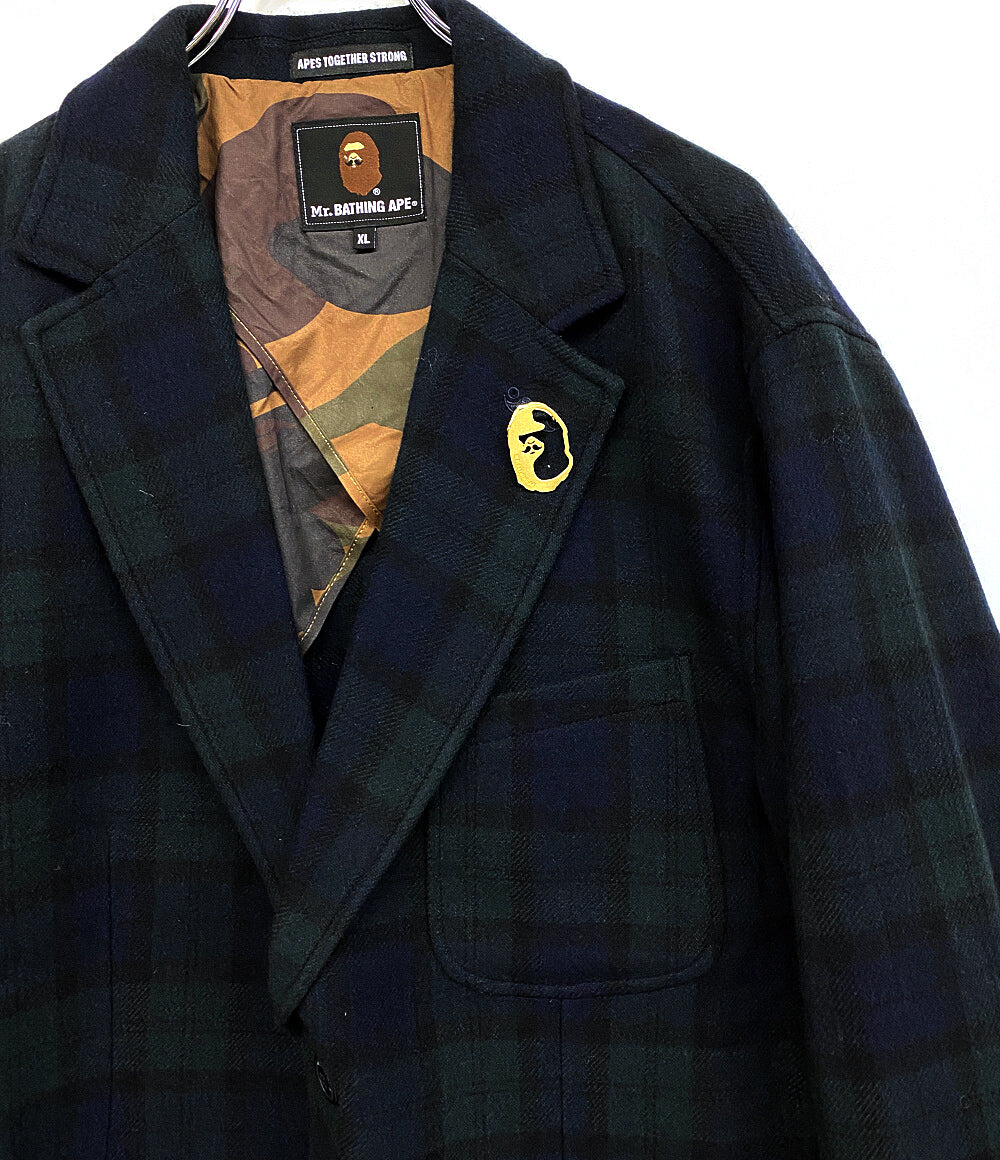 アベイシングエイプ チェックツイードジャケット メンズ SIZE XL A BATHING APE