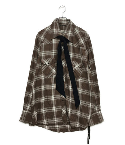 ベッドフォード 長袖シャツ Ombre-check Bow Collar Western Shirt 25SS 25SS-B-BL08 メンズ SIZE 2 BED J.W.FORD